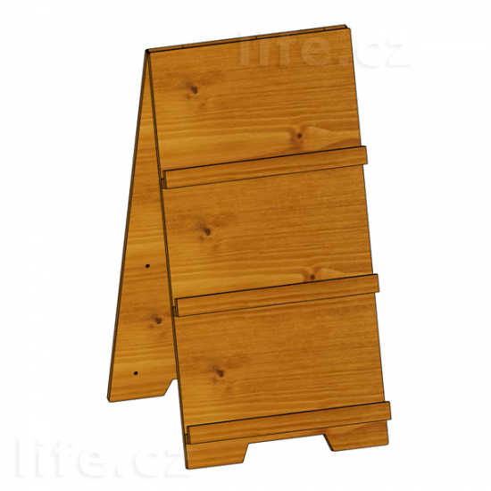Dřevěný stojan 6 pohlednic