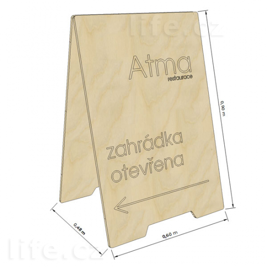 Reklamní A před prodejnu