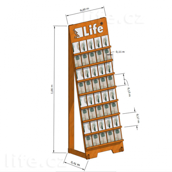 XXL dřevěný regál na obrázky