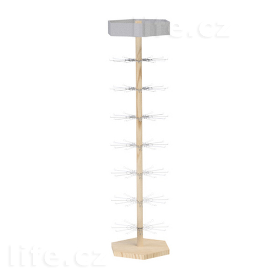 Válcový stojan na bižuterii s kovovou tyčí