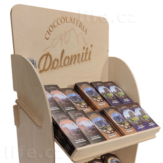 Podlahový stojan na čokoládu