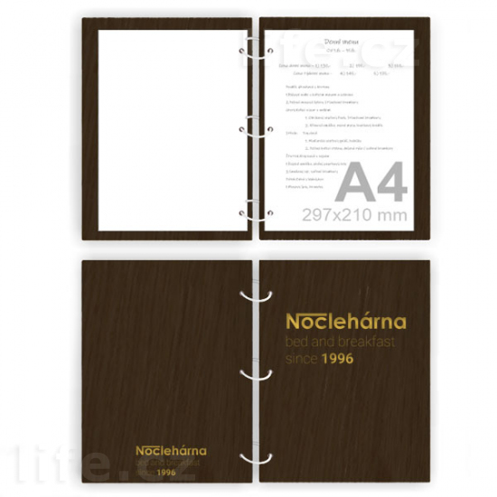 BOOK A4,  MOON, jídelní lístek, vaše logo