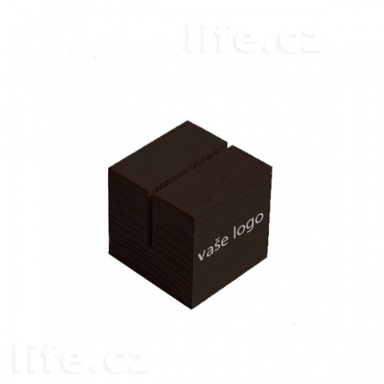 Menu stojan krychle - A5, černá MOON, vaše logo