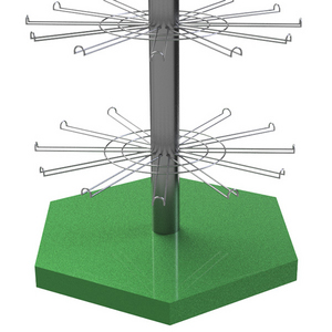 Kovový stojan na bižuterii s kruhovými koši-d Kovový stojan na bižuterii s kruhovými koši-d