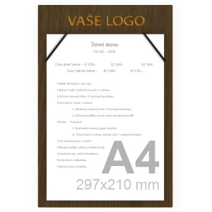  GUMMY A4,  černá MOON, jídelní lístek, vaše logo