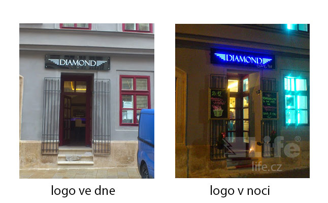 Světelné logo nad dveře Světelné logo nad dveře