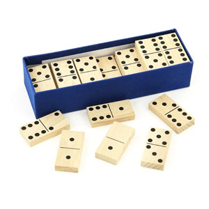 Velké domino v papírové krabičce - natur s přírodními kameny