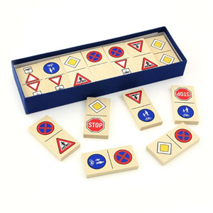 Velké domino dopravní značky v papírové krabičce