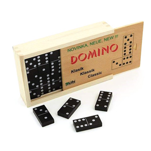 Dřevěné domino v bukové krabičce