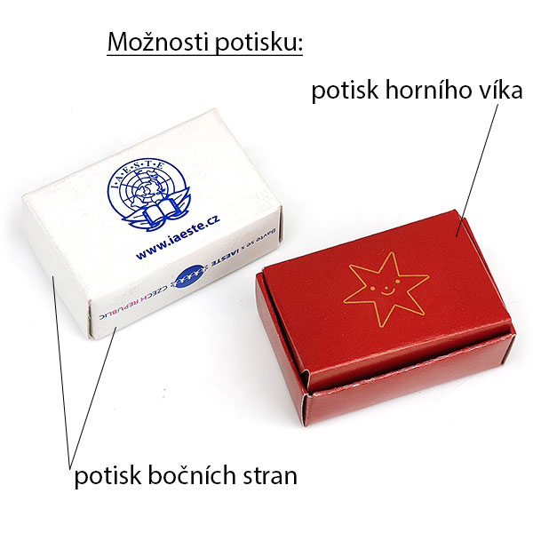 Možnosti potisku papírové krabičky na kostky