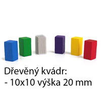 Kvádr ze dřeva 10x10x20mm