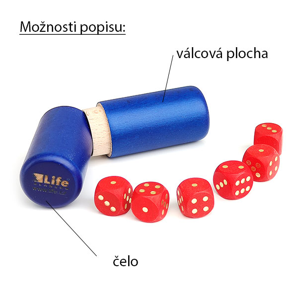Modrý tubus - v námořnické barvě, kostičky  v červené