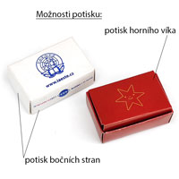 Kostky v papírové krabičce