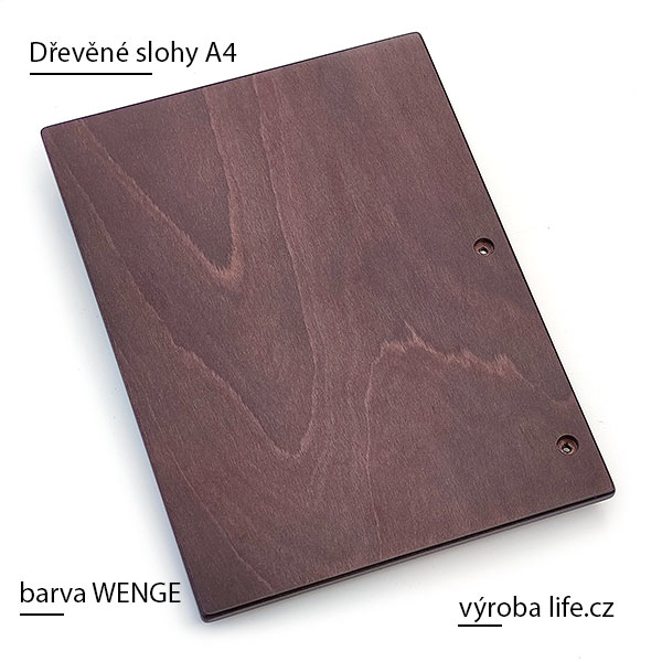Dřevěné slohy ze dřeva A4 - wenge