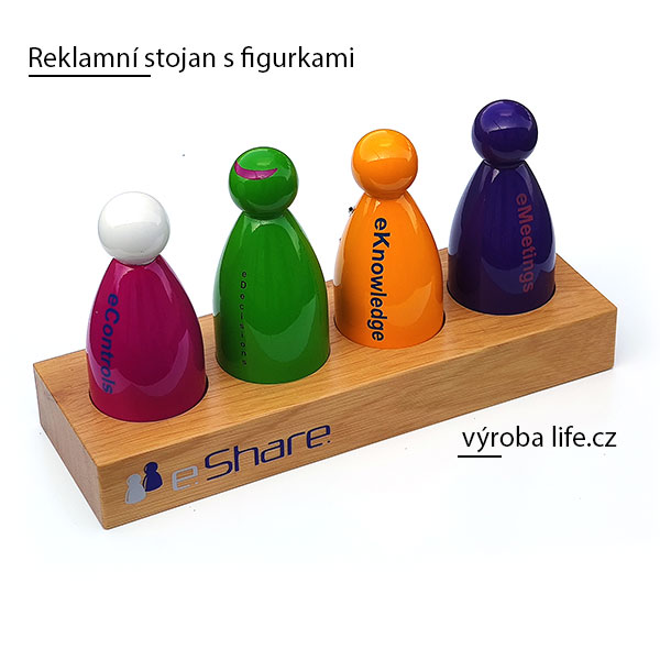 Reklamní stojan s figurkami