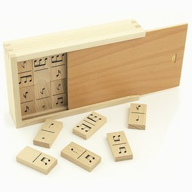 Noty- Malé domino v bukové krabičce