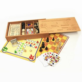 Soubor her II - v bukové krabičce s gravírovaným víkem